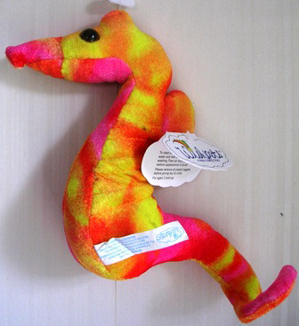 (image for) Wishpets Plush Stuffed Pink Tie Dye Seahorse - Click Image to Close